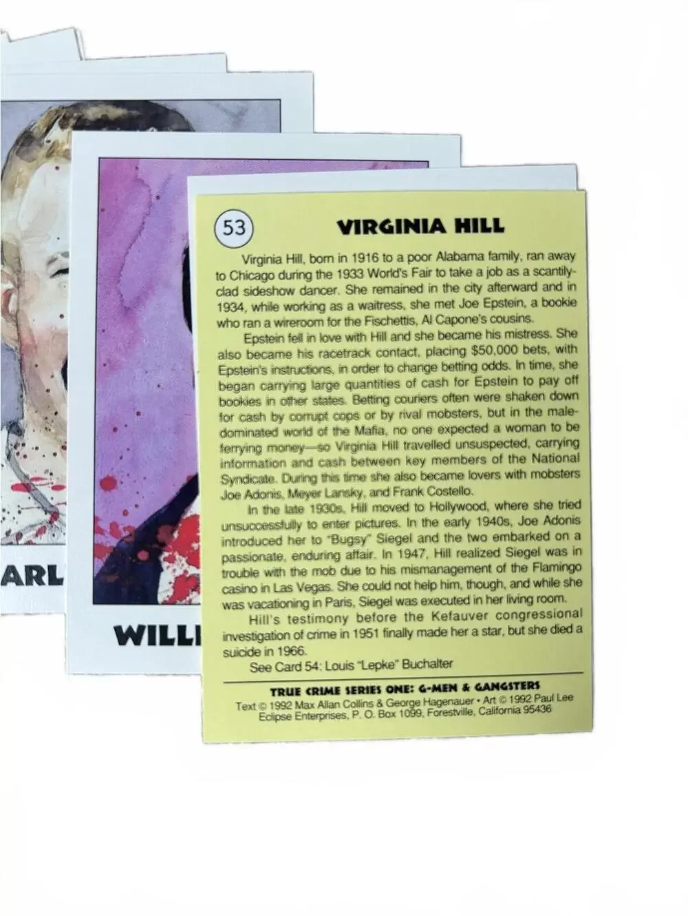 True Crime Vintage Trading Cards Pack with Jeffrey Dahmer Card